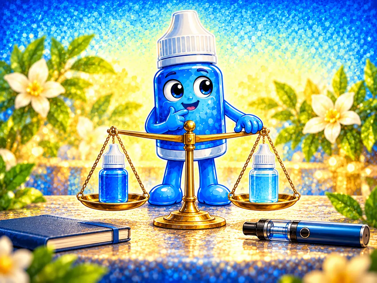 Liquid Buddy compare deux taux de nicotine et observe son confort avant de valider la baisse