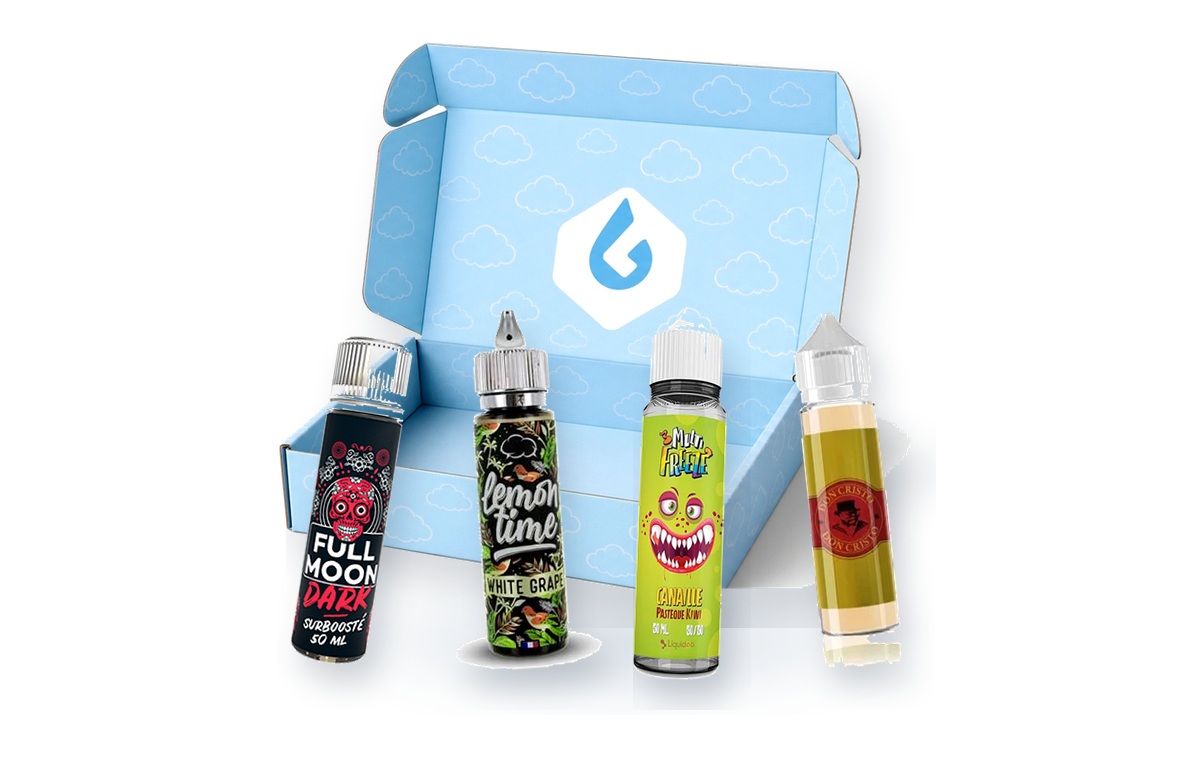 LiquidBox taille L avec 4 flacons e-liquides