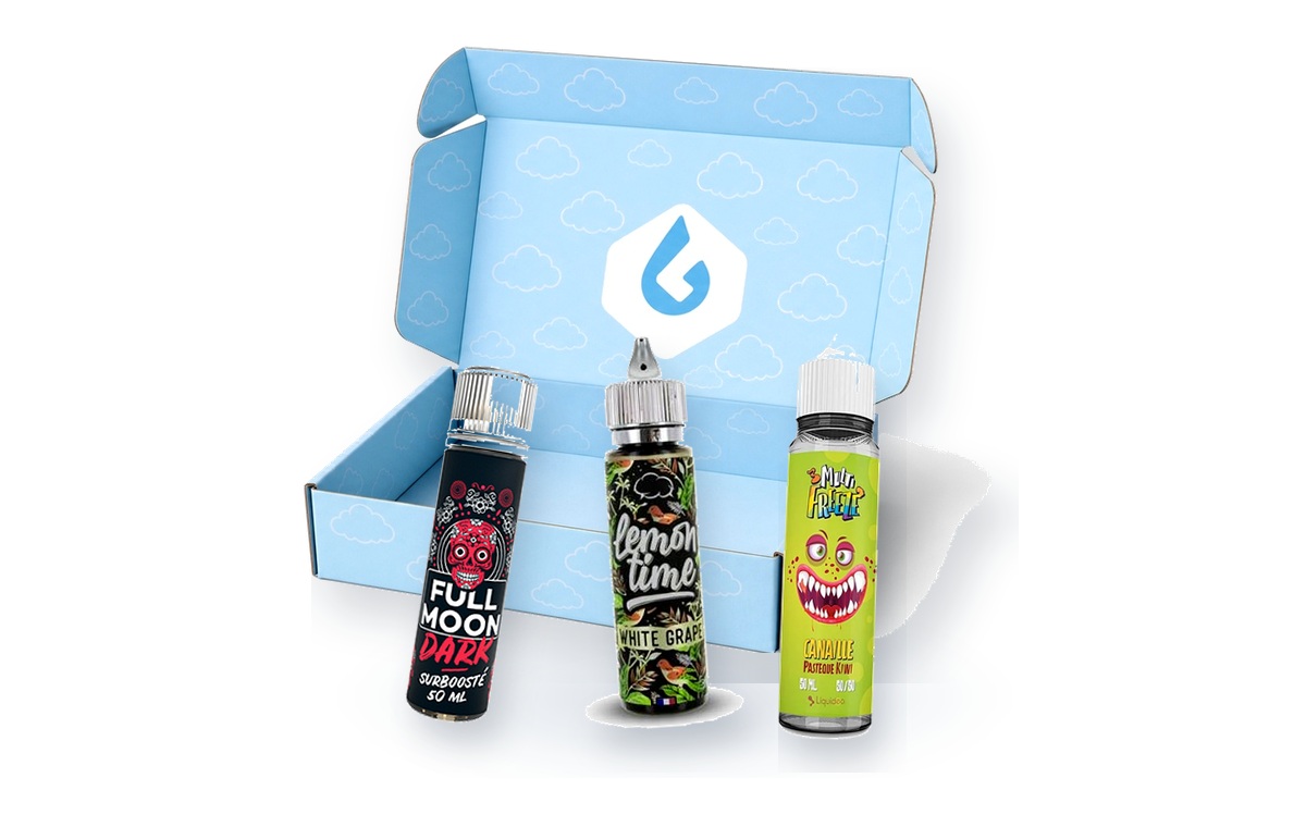 LiquidBox taille M avec 3 flacons e-liquides