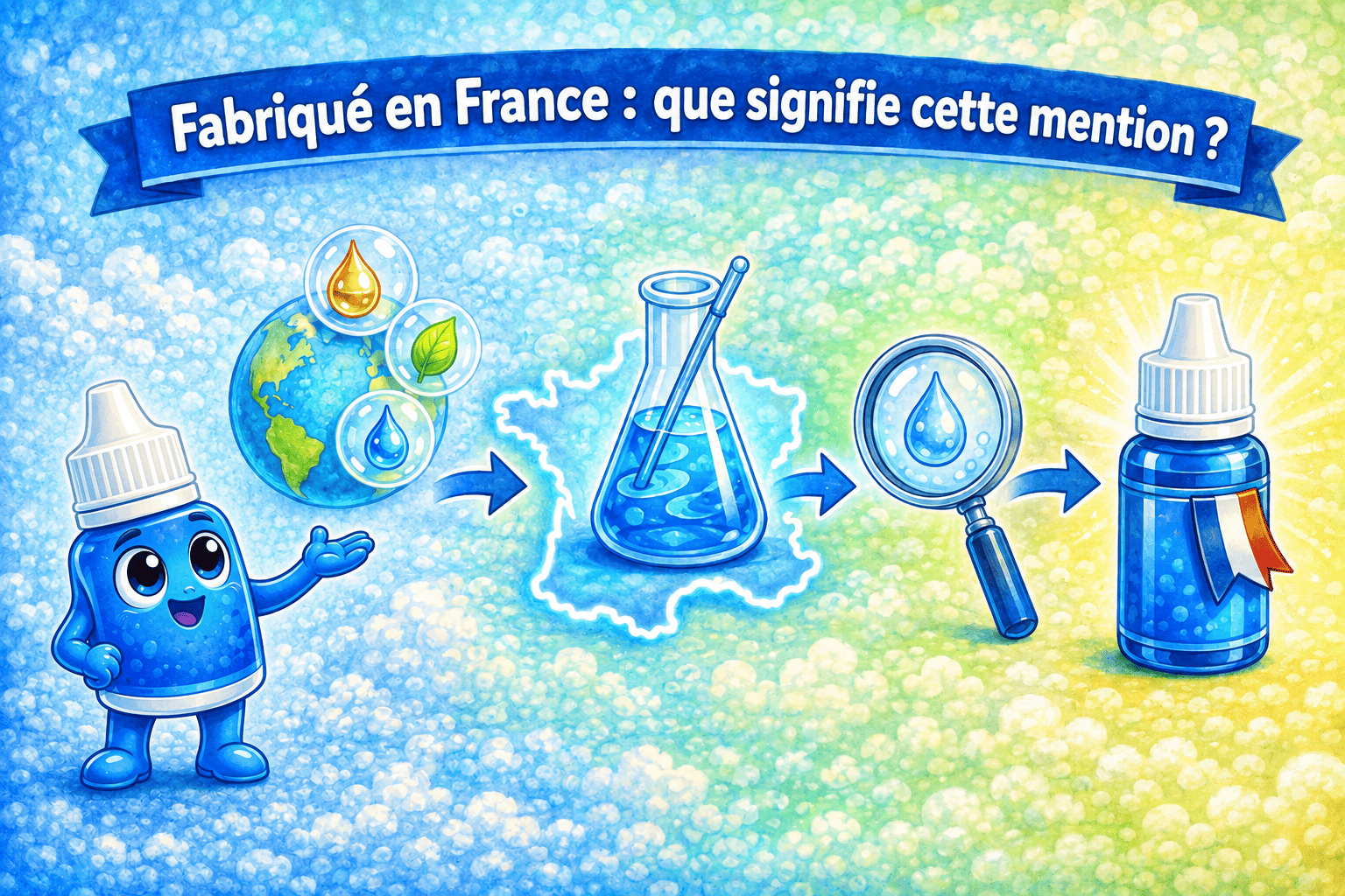 Étapes de fabrication d’un e-liquide fabriqué en France