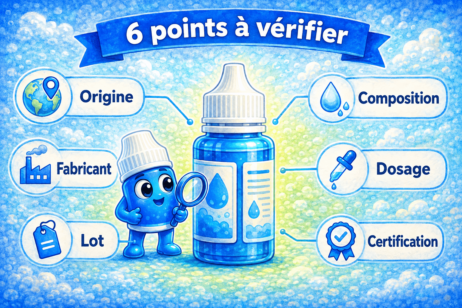 Critères pour reconnaître un e-liquide français : étiquette, lot et traçabilité
